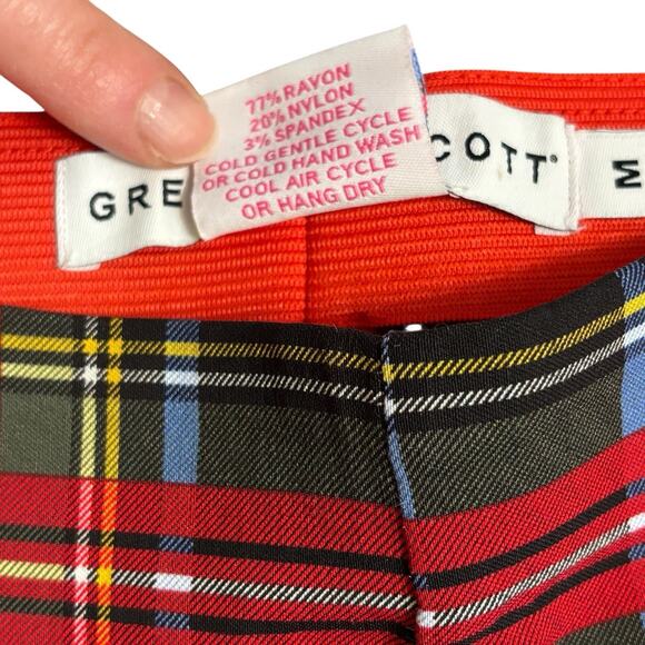 NWOT Gretchen‎ Scott GripeLess Pull On Pant. Sz Medium Elastic Waist. Plaid - Picture 4 of 10